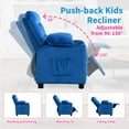 thumbnail image 6 of Pipleo Kids Recliner Chairs for Toddlers, Toddlers Recliner Chair with Cup Holder, Footrest, Side Pockets, Ergonomic Adjustable Velvet Kids Lounge Chair, Comfortable Recliner Chair for Boys Girls, 6 of 8
