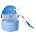 thumbnail image 1 of Denture Box Portable Denture Bath Case with Rinsing Basket Holder & Brush, 1 of 10