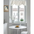 thumbnail image 5 of Cream Abstract Art Tie Up Valances Curtain, Adjustable Kitchen Geometric Greek Key Country Farm Valances for Windows Decor, Rod Pocket Short Curtains Set for Bedroom/Bathroom, 60"x18", 5 of 8