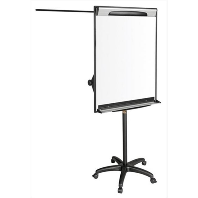 MasterVision EA48062119 Chevalet de Présentation Mobile Ultra Effaçable à Sec Magnétique Or - Noir & Argent