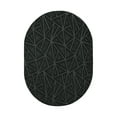thumbnail image 1 of Furnish My Place Indoor/Outdoor Rug Black 4' x 16', Oval, Made in Usa, Area Rugs Great for Kids, Pets, Event, Wedding, 1 of 6