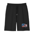 thumbnail image 5 of Boys Girls 2 Piece Outfits Independence Day USA Flag Print Set Crew Neck Short Sleeve Tees Elastic Waist Shorts (6 Years, Black), 5 of 9