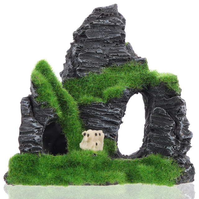 Cachette Décorative pour Poissons Aquarium en Résine Rocher Décor Aquarium en Résine pour Aquarium