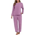 thumbnail image 2 of Delayuji Women's Pajamas Sets Winter Soft Fleece Warm Pajamas Set Flannel Pajamas Sets Loungewear Sleepwear Winter Outfits, 2 of 6
