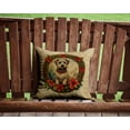 thumbnail image 2 of Glen of Imaal Terrier Christmas Flowers Throw Pillow 14 in x 14 in, 2 of 5