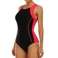 thumbnail image 2 of Xunlbb One Piece Swimsuit for Women High Waisted Tummy Control Swimwear Closefitting Slim Wear with Round Neck Sleeveless Summer Beach Fashion Swimming Pool Training, 2 of 4