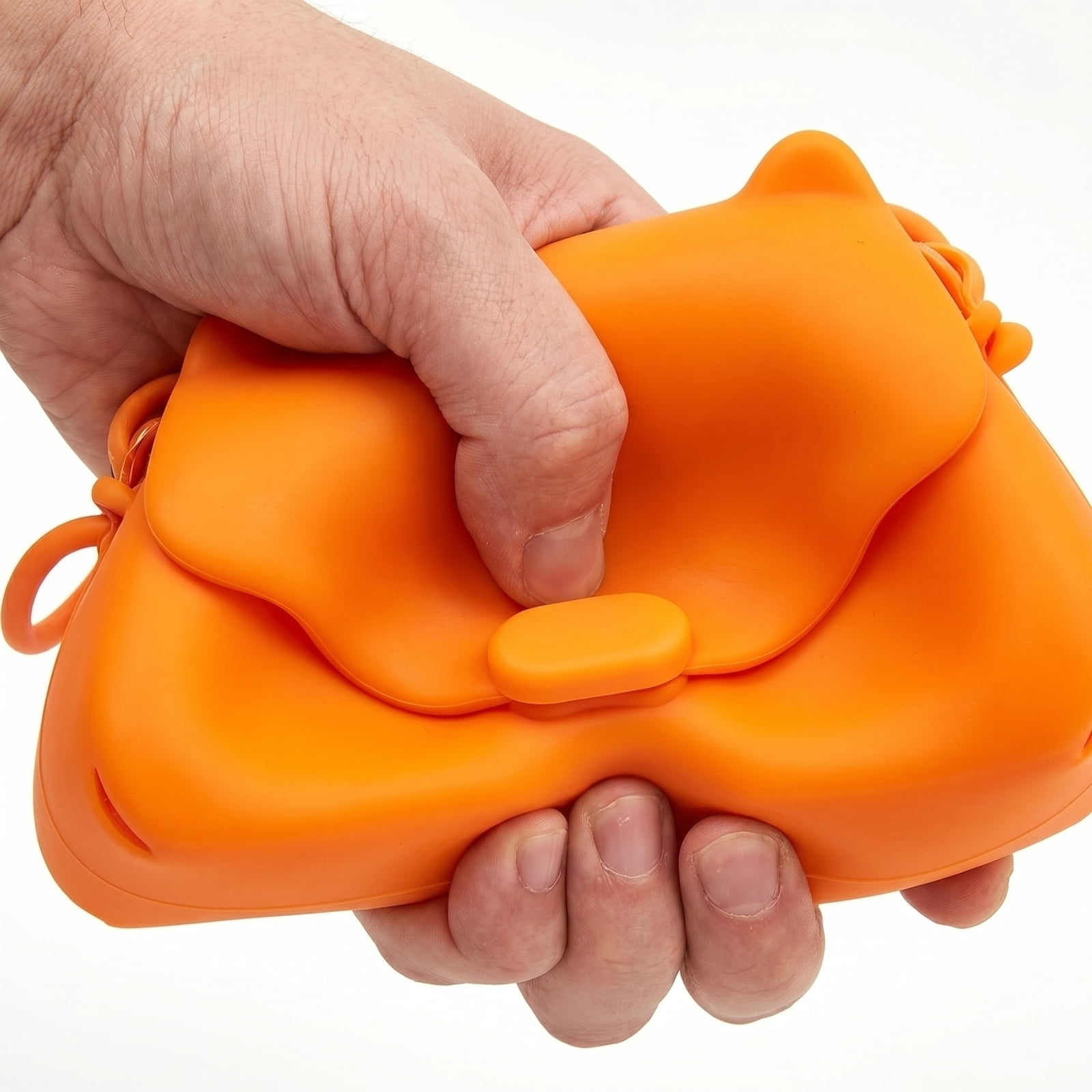 Novelty Cat Ear Silicone Bag Stress Squishy Toys, Super Squeeze Sensory Fidget, Soft Decompression for Adults