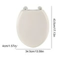 thumbnail image 2 of Round Soft Close Seat Comfortable Seat Soft Lid Decor Supplies (White), 2 of 10