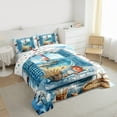 thumbnail image 3 of Feelyou Nutical Lighthouse Kids Full Size Comforter Sets, Watercolor Blue Bedding Comforter Set, Ocean Marine Theme Reversible Bedding Sets, Breathable Home Decor, 3-Piece, 3 of 8