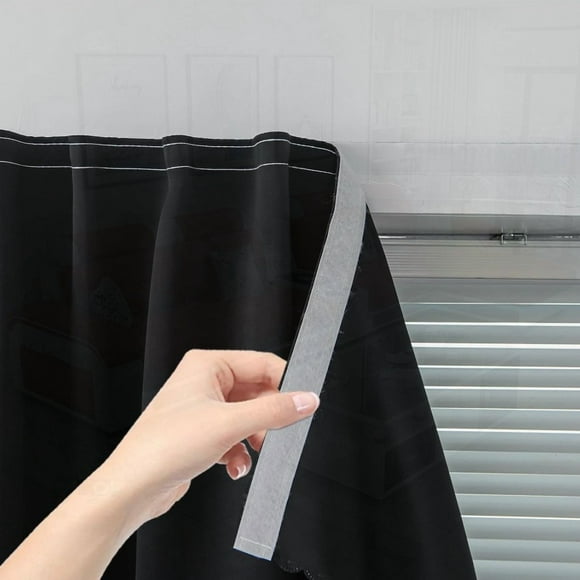 AMERTEER blinds Adhesive Blackout Curtains Self Stick Shades Window Blinds Curtains No Rod Needed Easy to Hang Curtains Use for Bedroom Living Room Dining Room Kitchen Home Office 35W X 5