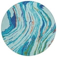 thumbnail image 2 of Addison Rugs Chantille Indoor/Outdoor Transitional Swirls Blue Washable Round Rug, 8' x 8', 2 of 6