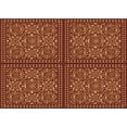 thumbnail image 1 of Ahgly Company Indoor Rectangle Patterned Papaya Orange Area Rugs, 6' x 9', 1 of 6