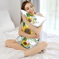 thumbnail image 5 of Disketp Sunflowers Satin Pillowcase For Hair And Skin - Satin Pillow Cases Standard Size 20x30 Inches With Zipper,Gifts For Women Men, 5 of 8