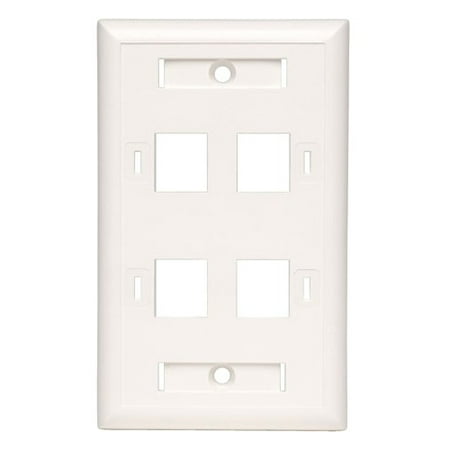 4-Port Keystone Faceplate For Cat6 Cat5e Keystone Jacks Taa Gsa