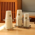thumbnail image 5 of Fashionable Dustproof Smooth Surface Iron Wire Storage Shelf Disposable Cup Picker Paper Cup Holder Household Coffee Tea Cup Holder CREAM SINGLE, 5 of 8