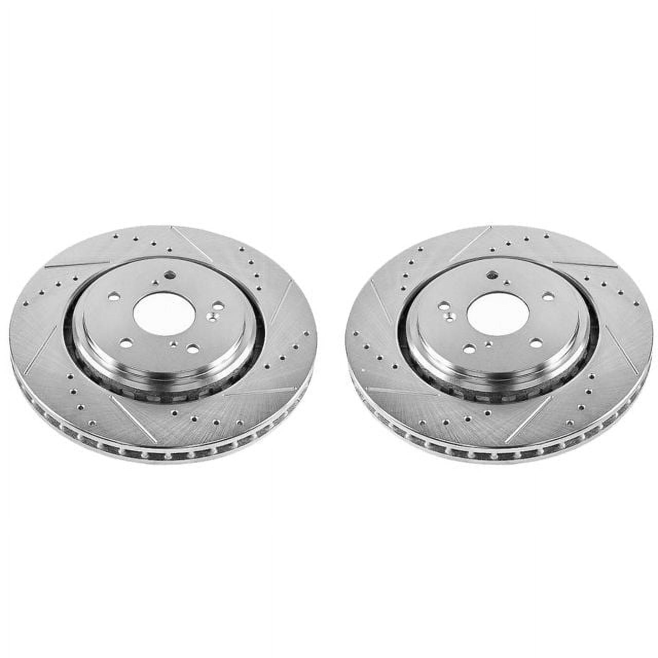 Power Stop Front Pair of Drilled and Slotted Brake Rotors JBR1589XPR