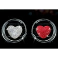 thumbnail image 3 of Bling Sparking Car Fragrance Heart Car Diffusser Air Freshener with Vent Clip Car Interior Decoration Charm, Cute Car Deco ?Heart-shaped? (red), 3 of 3
