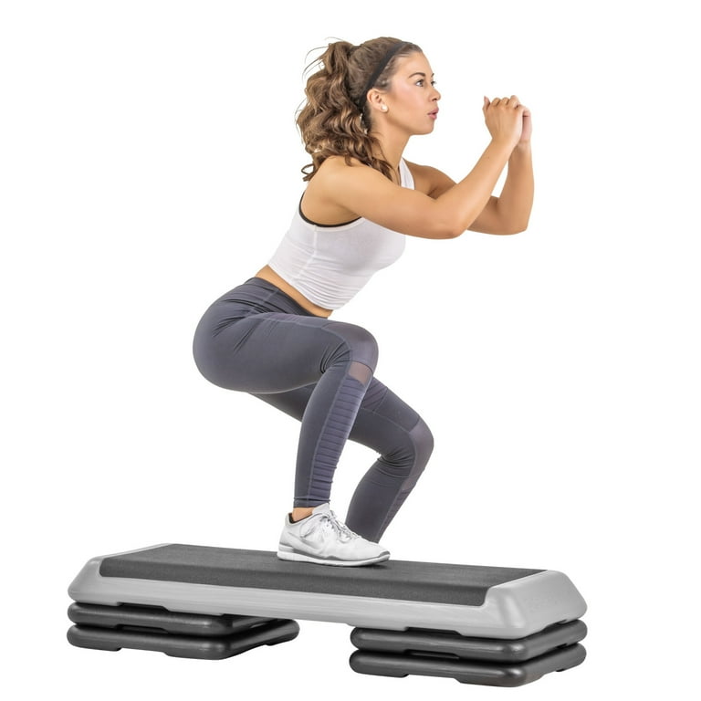  The Step (Made in USA Original Aerobic Platform for Total Body  Fitness – Health Club 4 Risers Grey : Aerobic Steps : Sports & Outdoors