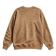 thumbnail image 4 of Womens Oversized Sweatshirts Animal Print Crewneck Sweatshirt with Long Sleeves Casual Trendy Loose Fit Pullover Tops Coffee S, 4 of 5