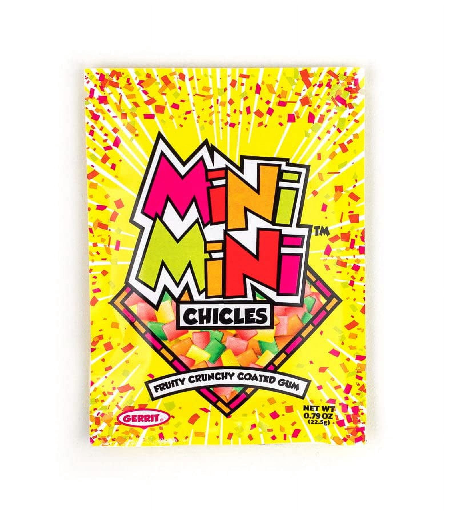 Gerrits Mini Mini Fruit Chicles Gum, 0.79 Ounce Pouches - 20 Count Display Box