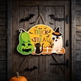 thumbnail image 4 of Halloween Door Hangings Sign, Happy Halloween Paper Farmhouse Wall Decor, Rustic Paper Hanging Decoration Outdoor Signs, For Front Door and Porch Entryway Decor, 4 of 6