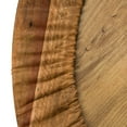 thumbnail image 4 of Ambesonne Wooden Print Fitted Round Tablecloth, Lodge Wall Planks, 40"- 44" Diameter, Burnt Orange Orange, 4 of 4