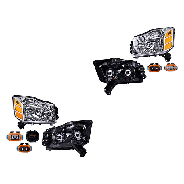 Par de Faros Armada 2004 A 2007 Nissan DEPO .