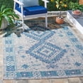 thumbnail image 2 of SAFAVIEH Courtyard Davin Aztec Indoor/Outdoor Area Rug, 8' x 11', Light Grey/Blue, 2 of 10