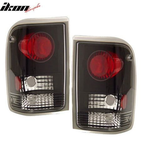Fits 93 97 Ford Ranger Tail Lights Black