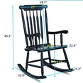 thumbnail image 2 of Sophia & William Outdoor Oiled Acacia Wood Rocking Chair - Black, 2 of 6