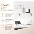 thumbnail image 2 of Kaboon 36 inch Long 10 inch Deep Floating Shelves for Wall Set of 2, Large Open Shelves Wall Mounted, Space Saving Home and Commercial Use, White, 2 of 9