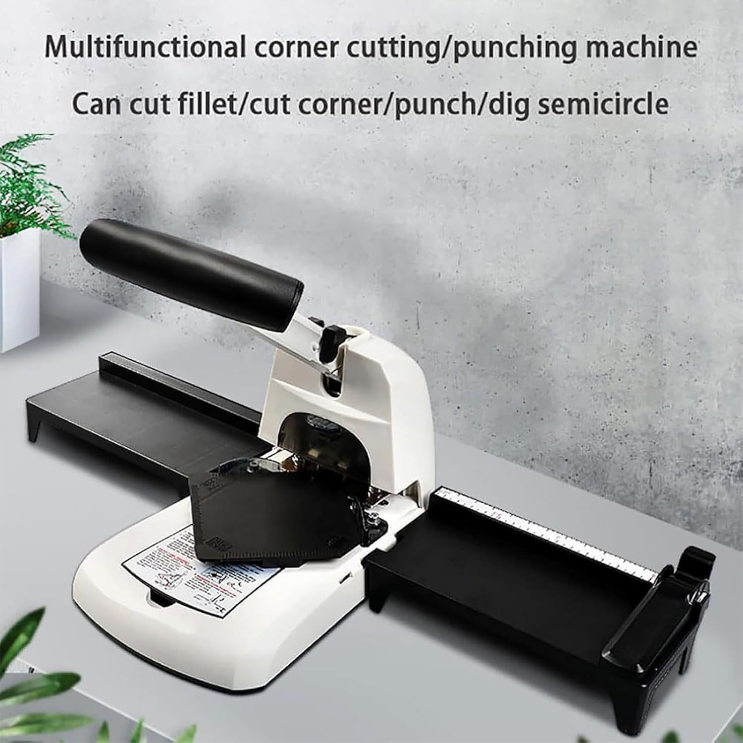 Corner Rounder Cutter Machine, Corner Rounder Cutter, Multifunction Corner Rounder Cutter Machine with 6 Mold, Number of Punched/Cut Corner Sheets: 100 Sheets Capacity, for Paper Crafts, Laminating