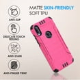 thumbnail image 5 of For Apple iPhone 15 Pro Max Strong Tough Metallic Brush Texture Design Hybrid Dual Layers PC + TPU Rubberized Silicone Cover ,Xpm Phone Case [ Hot Pink ], 5 of 7