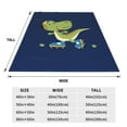 thumbnail image 5 of Bingfone Dino Playing Roller Skate Print Flannel Fleece Blanket Throw Blanket For Bed,Sofa,Couch,Travel,Camping(60"X50"), 5 of 9