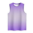 thumbnail image 4 of Wyobmus Summer Tank Top for Women Sleeveless Gradient Color Top Fashion Tank Shirt Loose Round Neck Casual Tunic Blouse S-2X Purple, 4 of 4