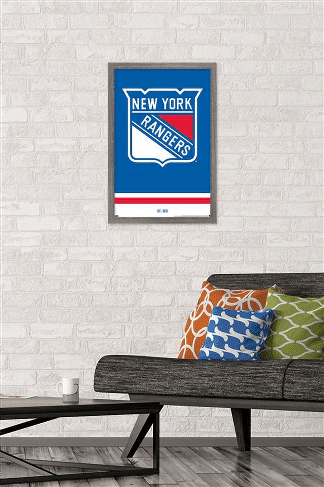 NHL New York Rangers - Logo 21 Wall Poster, 14.725" x 22.375", Framed