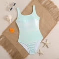 thumbnail image 6 of DHFJKG Swimsuit Women One Piece Swimwear Metallic Scale Printed Scoop Neck High Cut Backless Bathing Suit Summer Pool Party Trendy Beachwear, 6 of 8
