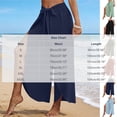 thumbnail image 4 of PBFRDSJ Loose Pants for Women Drawstring Elastic Waisted High Slit Wide Leg Pants Casual Comfy Palazzo Flowy Trousers, 4 of 8