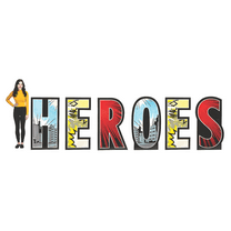 Heroes Letter Standups 6Pc - Party Decor - 6 Pieces