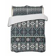 thumbnail image 2 of Black Teal Purple Southwestern Full Size Down Alternative Comforter,Lightweight Comforter Quilt Bedding Set with Pillow Shams Modern Geometric Abstract Art Bed Comforter Duvet Insert 78"x90", 2 of 7