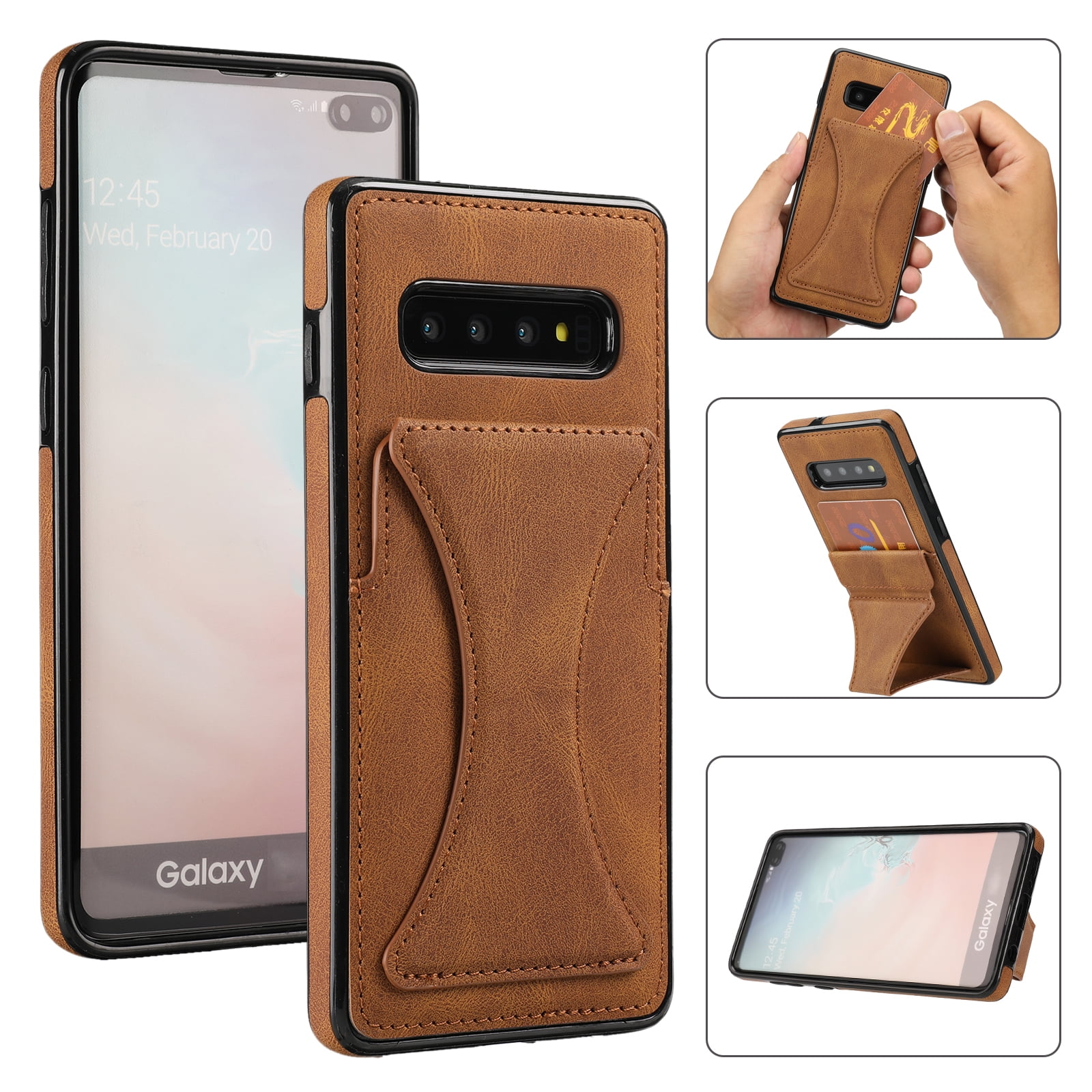 ZBCLV for Galaxy S10 Plus S10+ Trunk Case, Fashion Design Cute Slim Diamond  Lattice Gold Square Corner Soft Trunk Case for Man Women Girls for Samsung