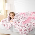 thumbnail image 5 of Feelyou Fashion Pink Bowknot Bedding Comforter Set for Girl, Spring Flower Floral Twin Comforter Sets, Bohemian Style Reversible Bedding Set, Breathable Home Decor, 2-Piece, 5 of 9