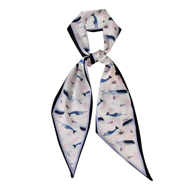 Elegant Silk Scarf With Paisley And Polka Pattern For Stylish Neck Wrap And Boho Accessory
