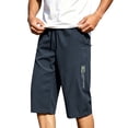 thumbnail image 2 of Favoffer Men Quick Dry Capri Hiking Pants Stretch Elastic Waist Zipper Pockets Outdoor Sports Cropped Trousers, 2 of 6
