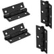 thumbnail image 2 of Bisagras de rodamiento de bolas de color negro mate de 3 pulgadas (75 mm), bisagra de puerta de acero para puertas de madera (2 pares), 2 of 4