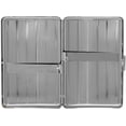 thumbnail image 2 of Silver Lines Compact Compact (16 100s) Etched Metal-Plated Cigarette Case & Stash Box, 2 of 4