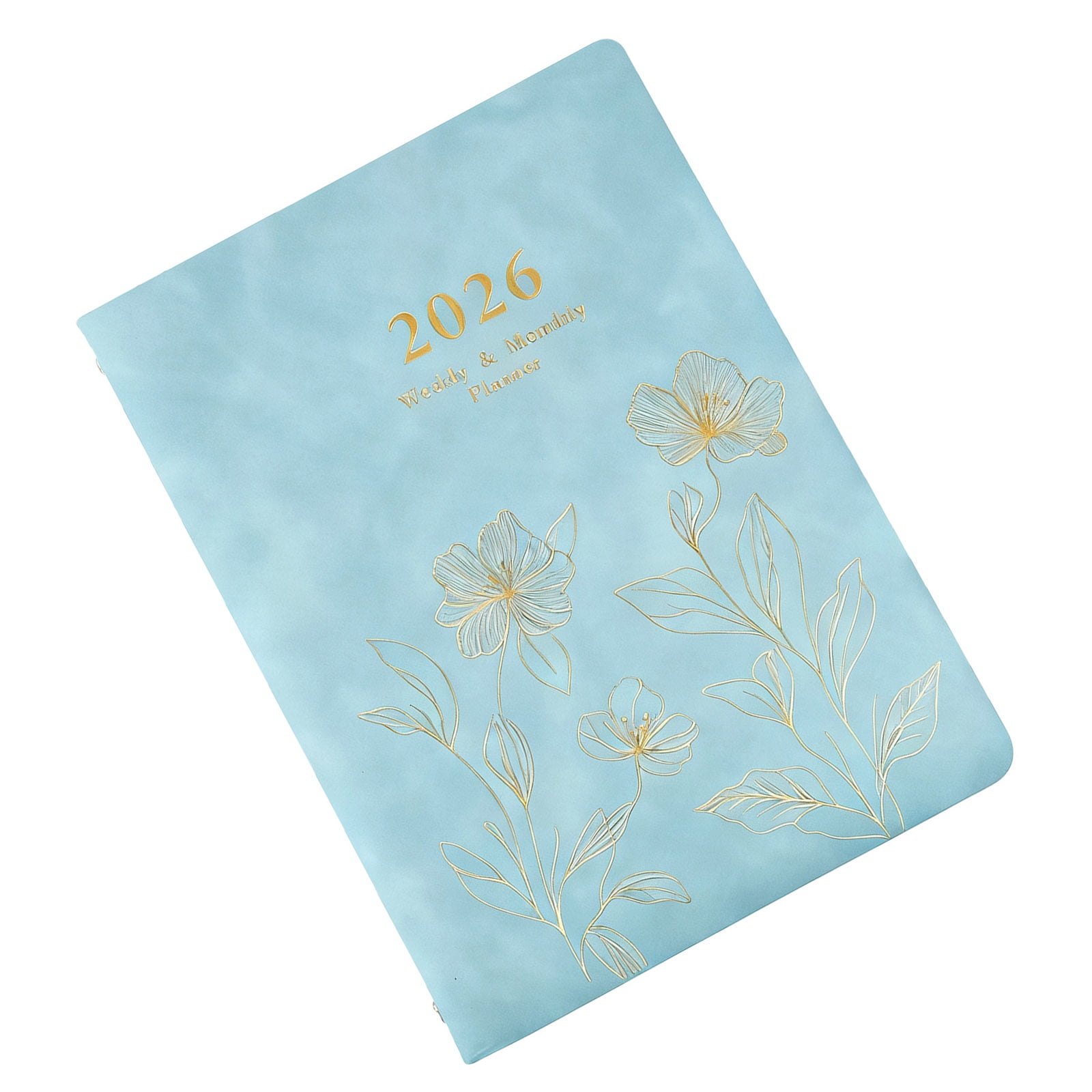 2026 PU Weekly Notebook Refillable Binder with Dated Pages Academic Planner for Men Women