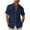 Navy, variant on lcziwo Men's Guayabera Cuban Shirt 2024 Loose Fit Short Sleeve Casual Button Down Shirts Comfort Lightweight Cotton Linen Beach Shirts for Summer Gray L