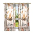 thumbnail image 6 of Yayeee Window Curtains Light Filtering 63"x42" Grommet Panel Pair Home Living Room Decor, Campfire Pattern, 6 of 7