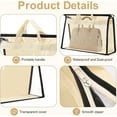 thumbnail image 3 of Dust Bags for Handbags,6 Pack Clear Handbag Storage Organizer,Purse Storage Bag with Zipper and Handle,Handbag Dust Bags for Closet Hanging Storage (6pcs L), 3 of 7